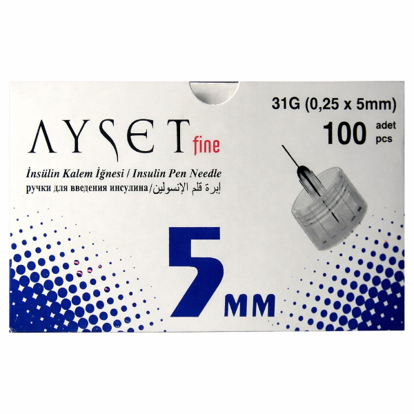 Ayset Fine İnsülin Kalem İğnesi 31G 0.25 x 5mm